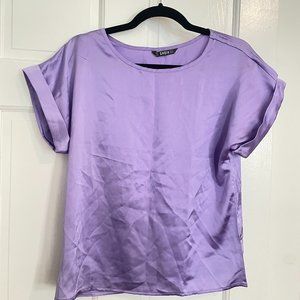 Purple silk t-shirt